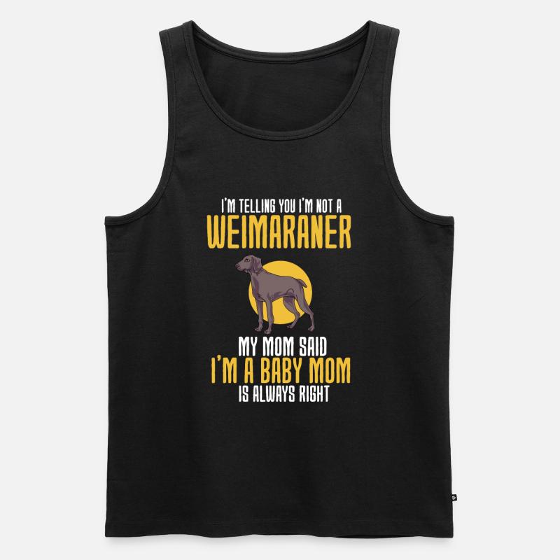 Weimaraner - Männer Premium Bio Tank Top - Schwarz