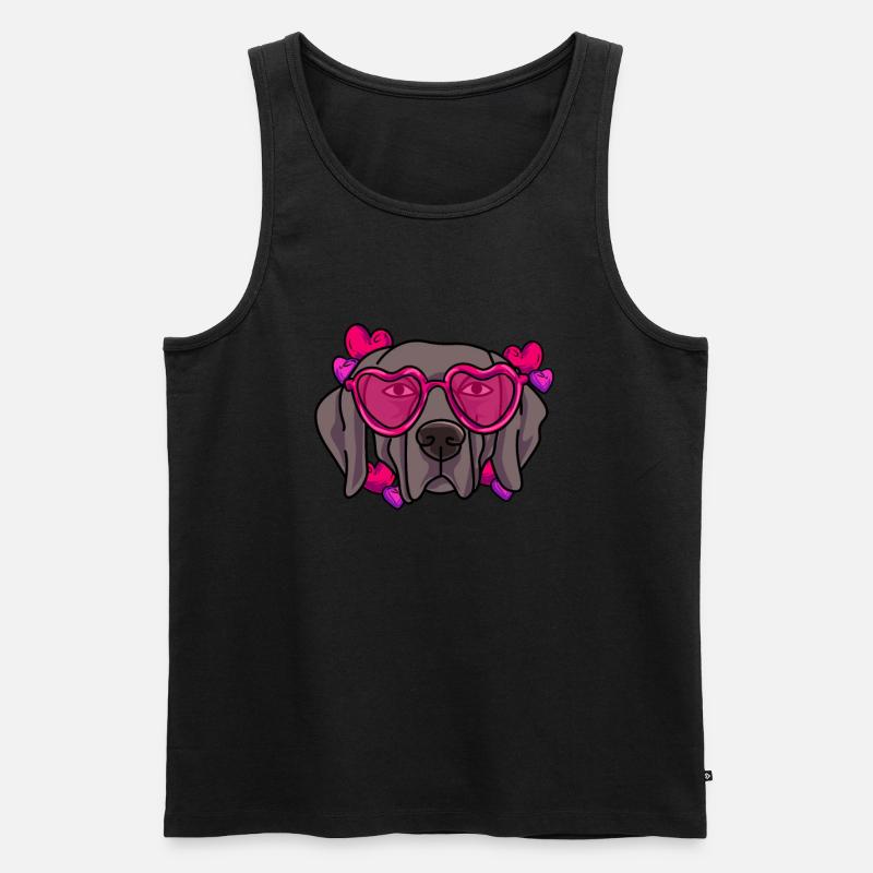 Weimaraner - Männer Premium Bio Tank Top - Schwarz
