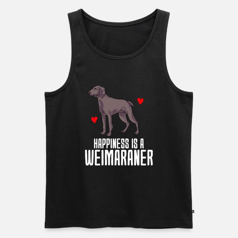 Weimaraner - Männer Premium Bio Tank Top - Schwarz