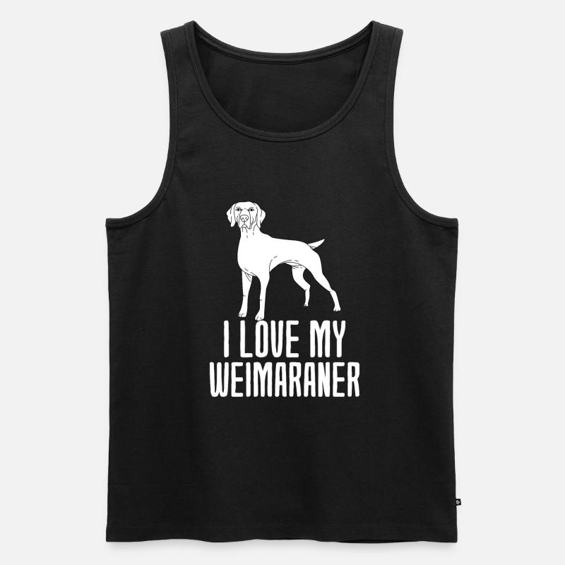 Weimaraner - Männer Premium Bio Tank Top - Schwarz