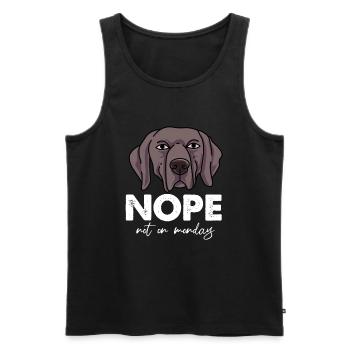 Weimaraner - Débardeur bio Premium Homme - noir - Devant - AI Model Male 178 light (178cm)