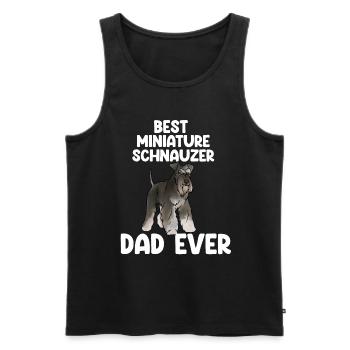 Zwergschnauzer - Männer Premium Bio Tank Top - Schwarz - Vorne - Michal (187cm)