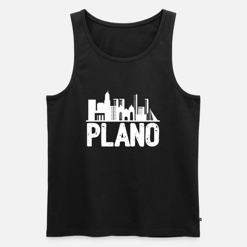 Plano Skyline - Männer Premium Bio Tank Top - Schwarz