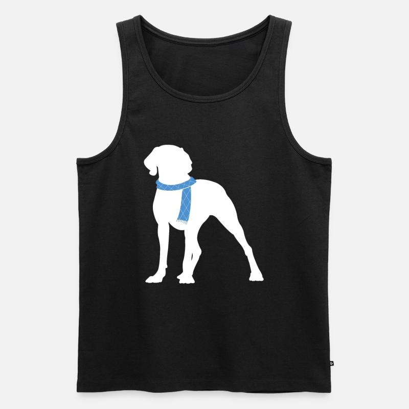 Weimaraner - Männer Premium Bio Tank Top - Schwarz