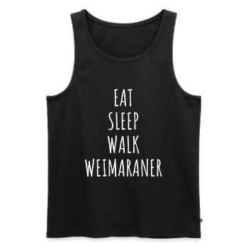 Weimaraner - Débardeur bio Premium Homme - noir - Devant - Michal (187cm)