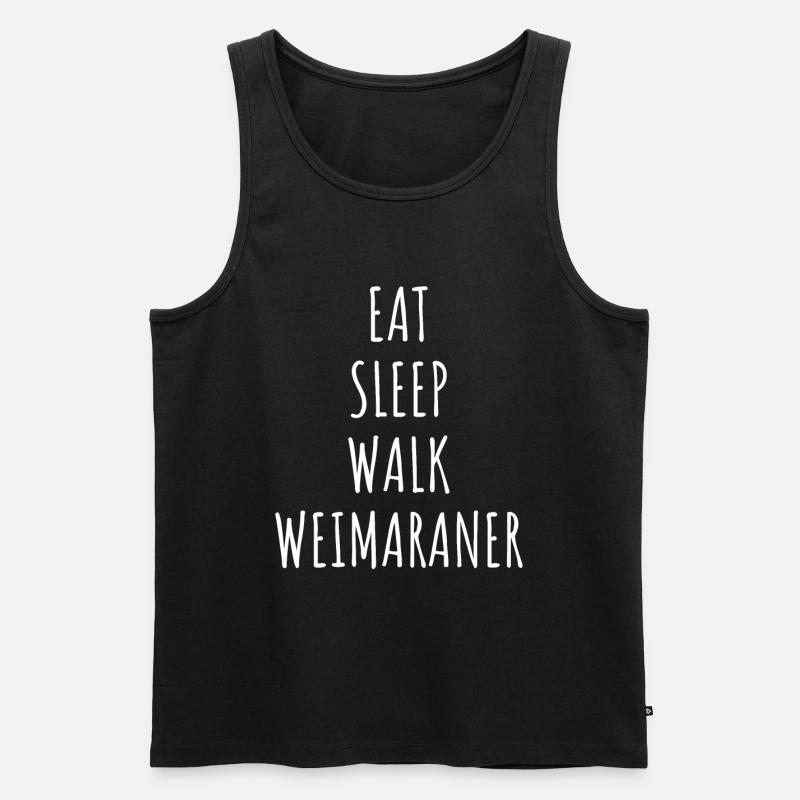 Weimaraner - Männer Premium Bio Tank Top - Schwarz