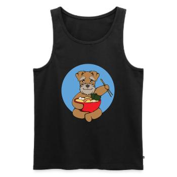 Zwergschnauzer - Männer Premium Bio Tank Top - Schwarz - Vorne - Michal (187cm)