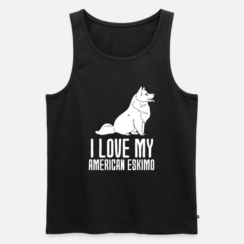 American Eskimo - Männer Premium Bio Tank Top - Schwarz