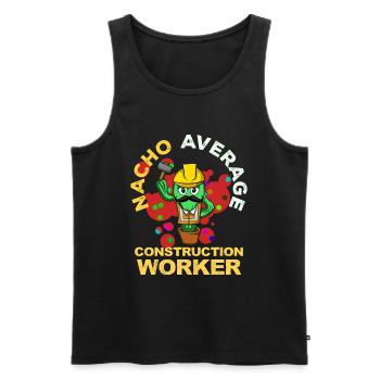 Cinco De Mayo construction worker - Men's Premium Organic Tank Top - black - Front - Michal (187cm)