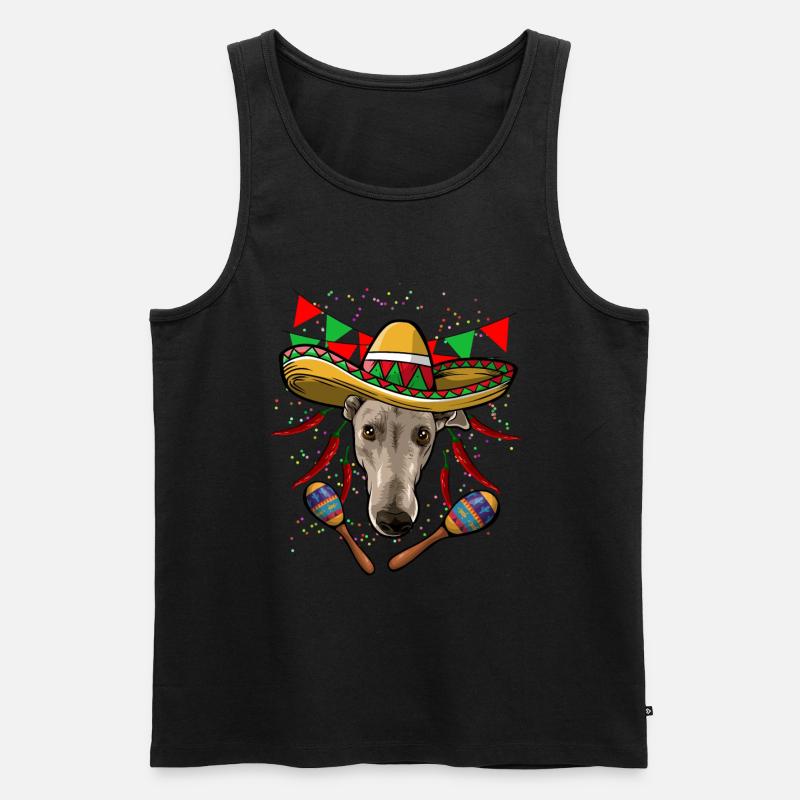 Cinco De Mayo Greyhund - Männer Premium Bio Tank Top - Schwarz