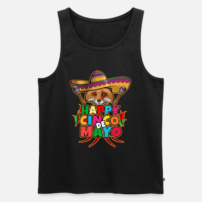 Cinco De Mayo Fuchs - Männer Premium Bio Tank Top - Schwarz