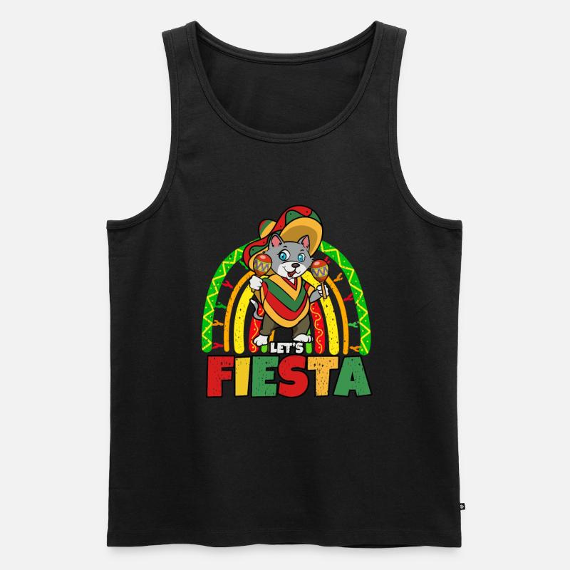 Cinco De Mayo Katze - Männer Premium Bio Tank Top - Schwarz