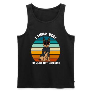 Australian Cattle Dog - Men's Premium Organic Tank Top - black - Front - Michal (187cm)