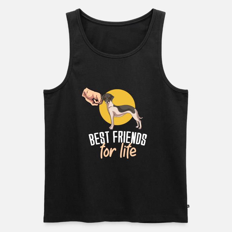 Whippet - Männer Premium Bio Tank Top - Schwarz
