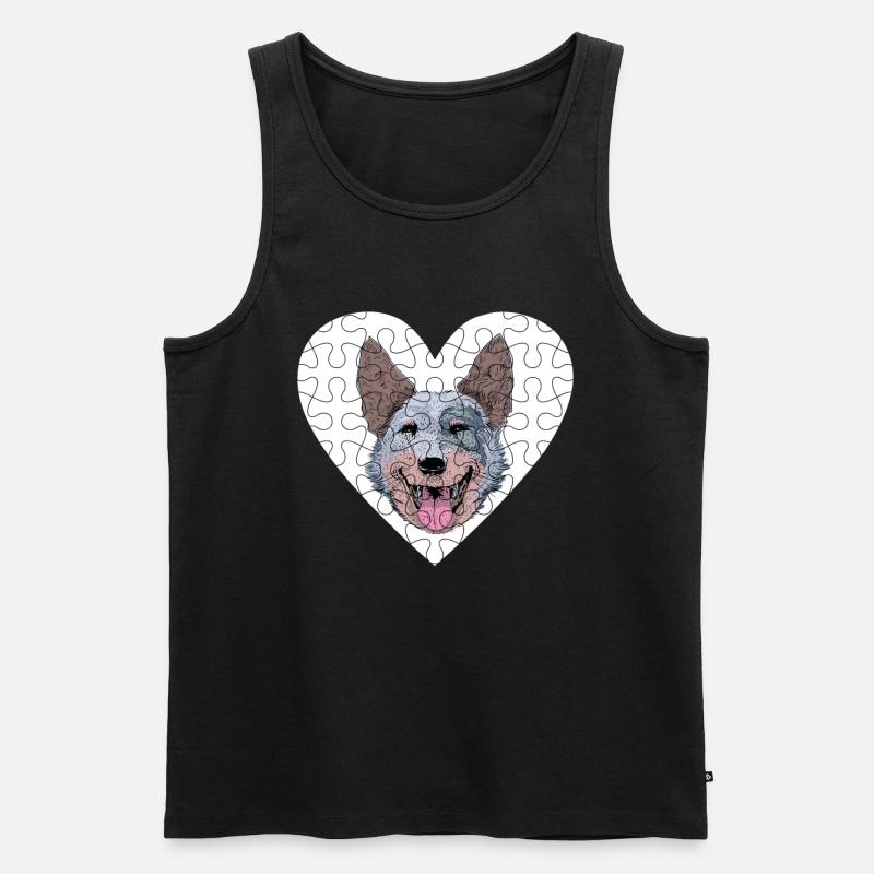 Australian Cattle Dog - Männer Premium Bio Tank Top - Schwarz