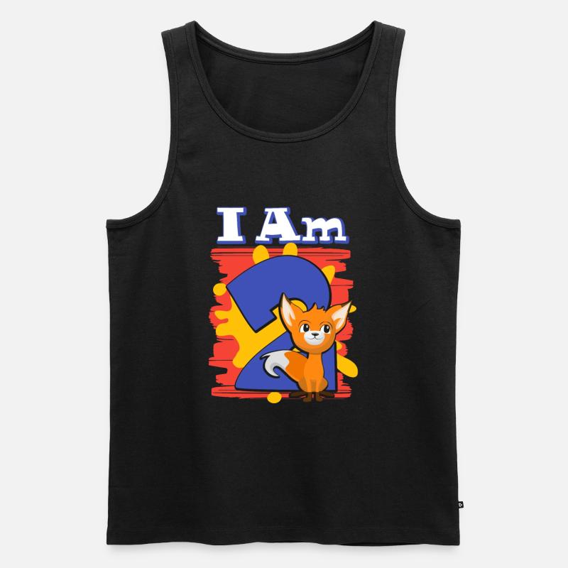 Ich Bin 2 Fuchs - Männer Premium Bio Tank Top - Schwarz