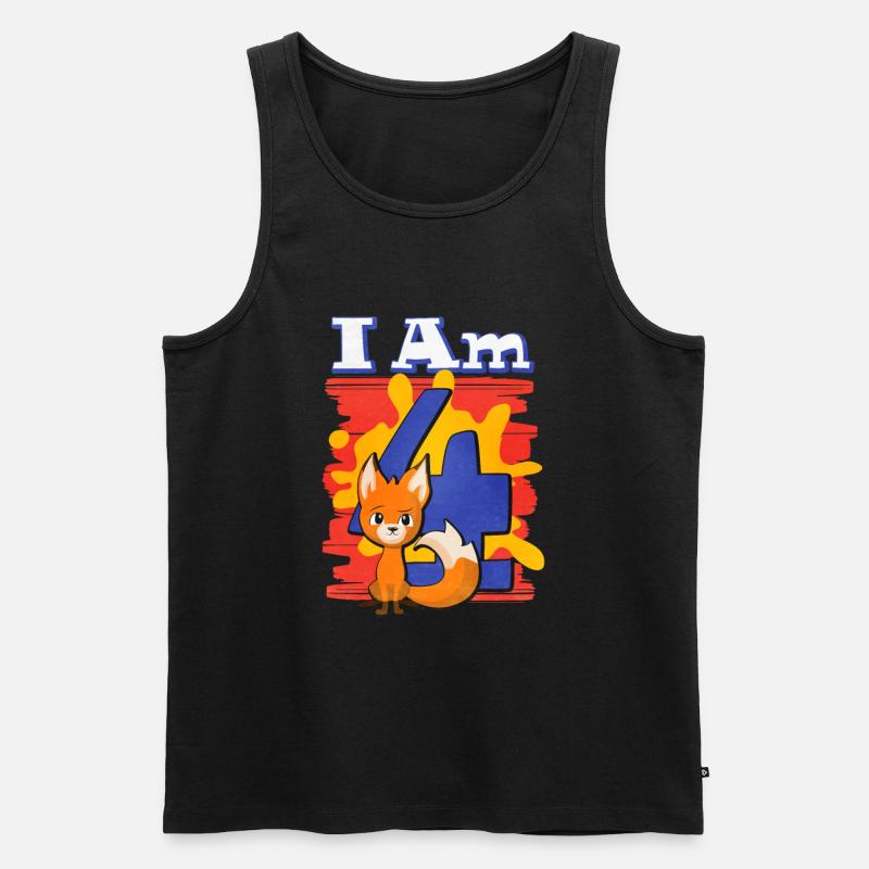 Ich Bin 4 Fuchs - Männer Premium Bio Tank Top - Schwarz