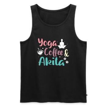 Aktia - Men's Premium Organic Tank Top - black - Front - Michal (187cm)