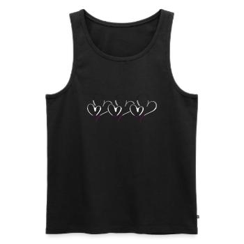 Asexual Flag Pride Gift - Men's Premium Organic Tank Top - black - Front - Michal (187cm)
