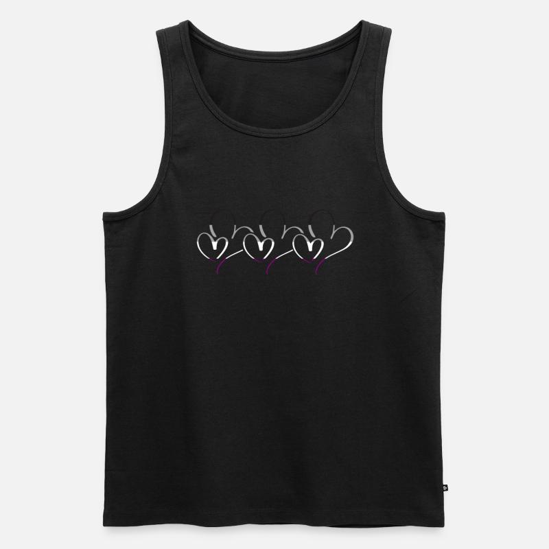 Asexual Flagge Pride Geschenk - Männer Premium Bio Tank Top - Schwarz