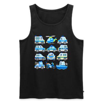 Polizeiautos - Männer Premium Bio Tank Top - Schwarz - Vorne - Michal (187cm)