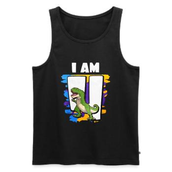 4. Geburtstag - Männer Premium Bio Tank Top - Schwarz - Vorne - AI Model Male 178 light (178cm)