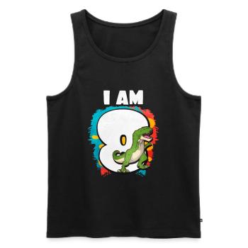 8. Geburtstag - Männer Premium Bio Tank Top - Schwarz - Vorne - Michal (187cm)