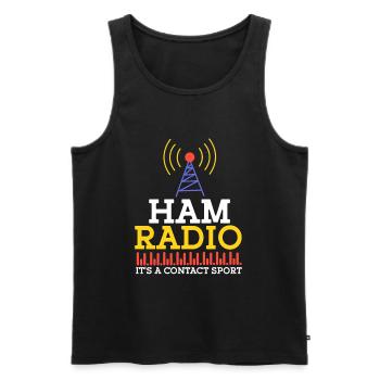 Amateur Radio Radio Funkter Cadeau - Débardeur bio Premium Homme - noir - Devant - Michal (187cm)