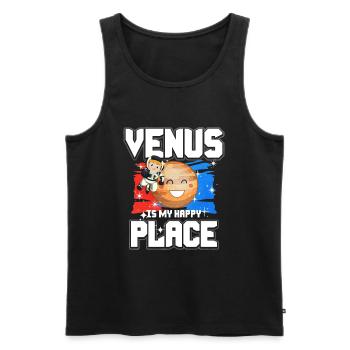 Venus Planet Gift - Men's Premium Organic Tank Top - black - Front - AI Model Male 178 light (178cm)