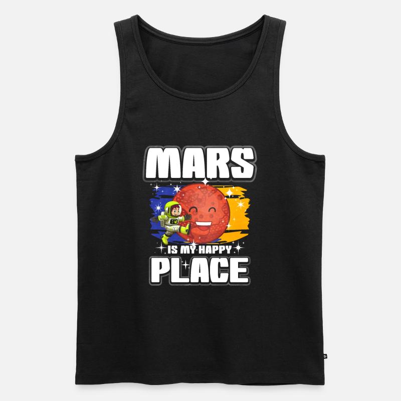 Mars Planet Geschenk - Männer Premium Bio Tank Top - Schwarz