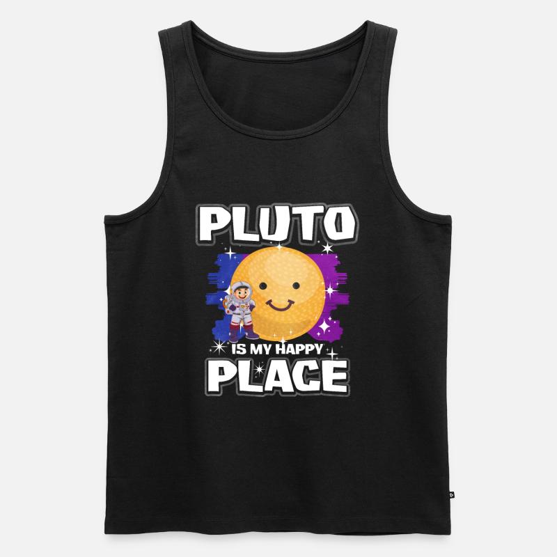 Pluto Planet Geschenk - Männer Premium Bio Tank Top - Schwarz