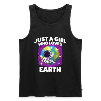 Cadeau de Girl Earth - Débardeur bio Premium Homme - noir - Devant - Michal (187cm)