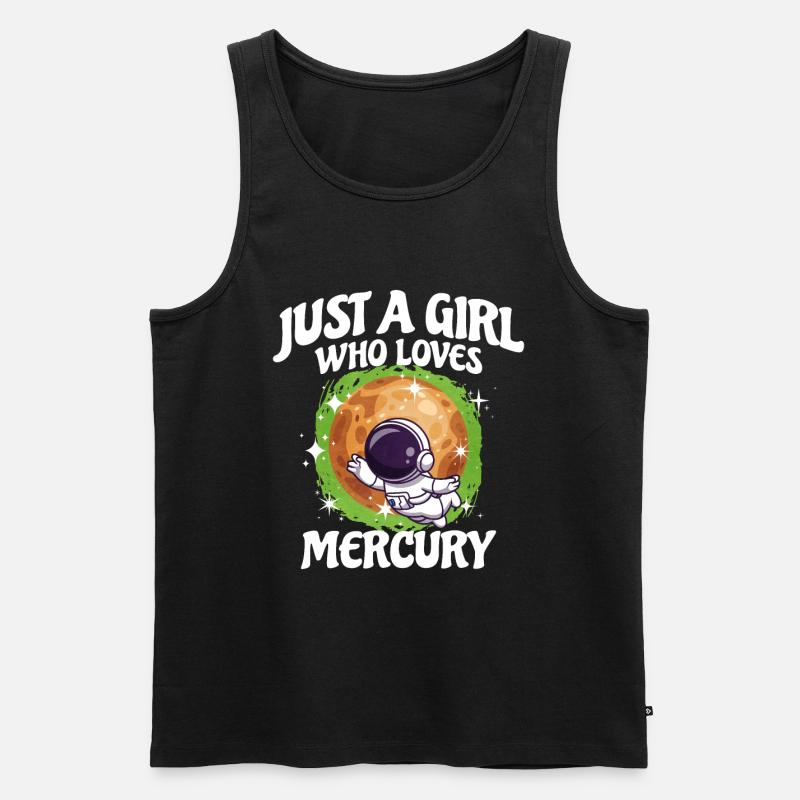 Mädchen Merkur Geschenk - Männer Premium Bio Tank Top - Schwarz