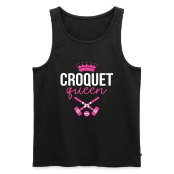 Krocket - Männer Premium Bio Tank Top - Schwarz - Vorne - AI Model Male 178 light (178cm)