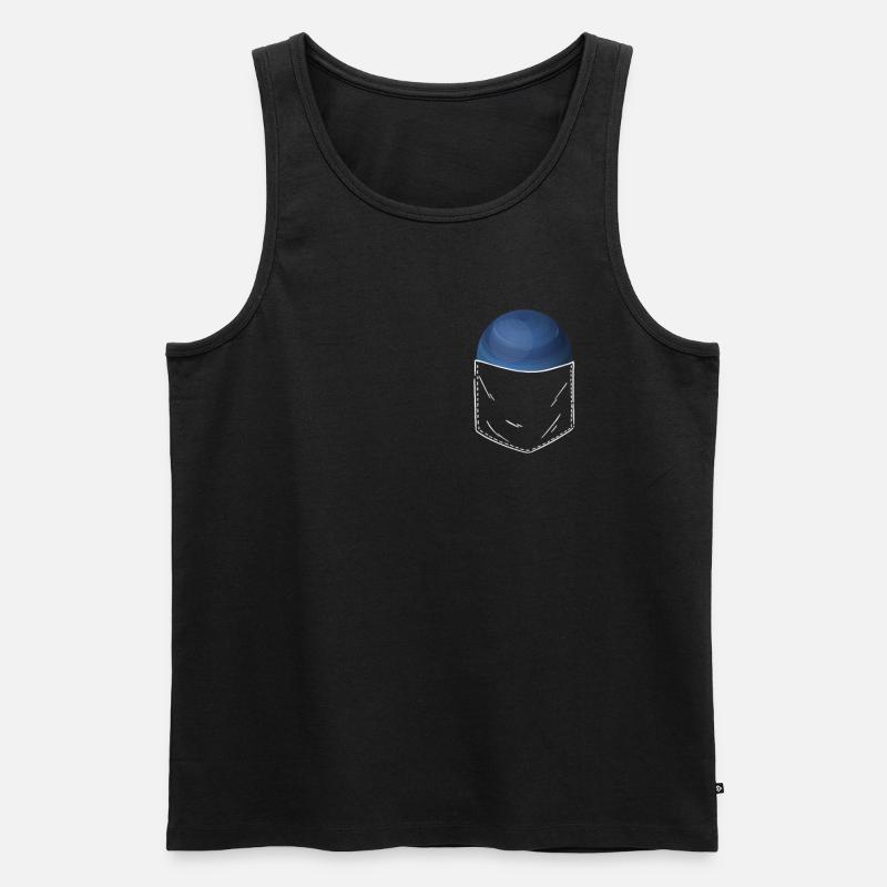 Neptun - Männer Premium Bio Tank Top - Schwarz