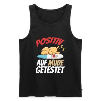 Positiv Auf Müde Getestet Golden Retriever - Männer Premium Bio Tank Top - Schwarz - Vorne - AI Model Male 178 light (178cm)