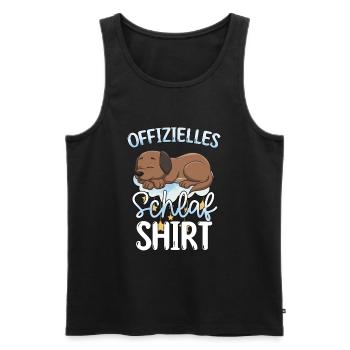 Offizielles Schlafshirt Golden Labrador - Männer Premium Bio Tank Top - Schwarz - Vorne - AI Model Male 178 light (178cm)