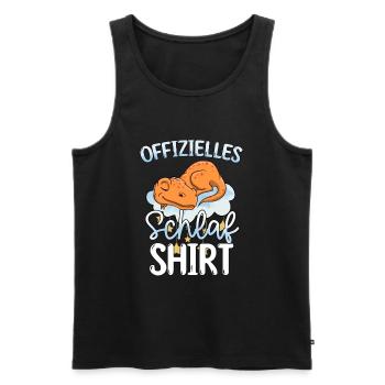 Offizielles Schlafshirt Golden T-Rex - Männer Premium Bio Tank Top - Schwarz - Vorne - AI Model Male 178 light (178cm)