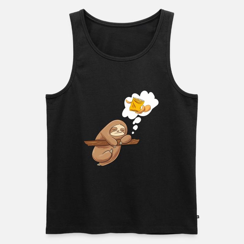 Chips Essen Snacks Süßigkeiten Geschenk - Männer Premium Bio Tank Top - Schwarz