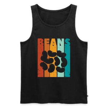 Kidney Bohnen - Männer Premium Bio Tank Top - Schwarz - Vorne - Michal (187cm)