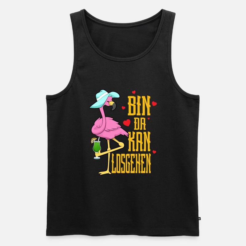 Bin Da Kann Losgehen - Männer Premium Bio Tank Top - Schwarz