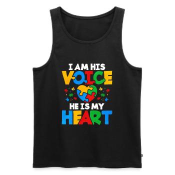 Autism Autism Gift - Men's Premium Organic Tank Top - black - Front - Michal (187cm)
