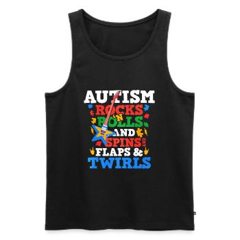 Autism Autism Gift - Men's Premium Organic Tank Top - black - Front - Michal (187cm)