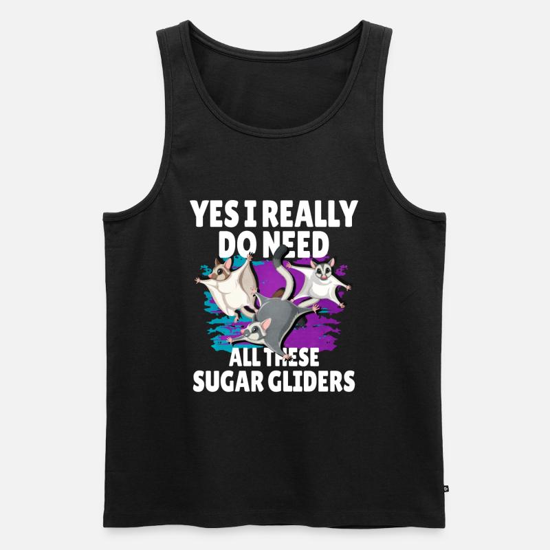 Flughörnchen - Männer Premium Bio Tank Top - Schwarz