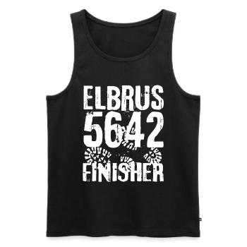 Mount Elbrus Kaukasus Bergsteiger Bergsteigen Berg - Männer Premium Bio Tank Top - Schwarz - Vorne - AI Model Male 178 light (178cm)