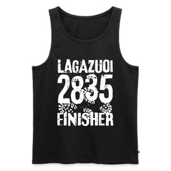 Lagazuoi Dolomites Hiking Mountaineering South Tyrol - Men's Premium Organic Tank Top - black - Front - Michal (187cm)