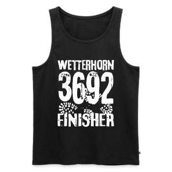Wetterhorn hiking Bernese Oberland Grindelwald - Men's Premium Organic Tank Top - black - Front - AI Model Male 178 light (178cm)