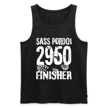 Sass Pordoi Pordoi Pic Trentino Sella Dolomites - Débardeur bio Premium Homme - noir - Devant - AI Model Male 178 light (178cm)