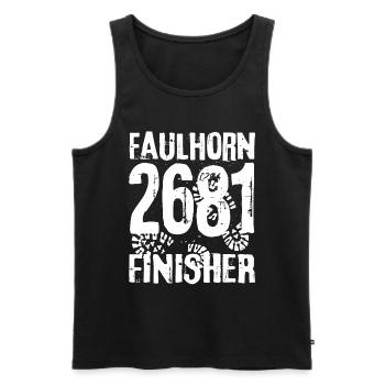 Faulhorn, Finisher, Berg, Bernese Oberland, Grindelwald - Men's Premium Organic Tank Top - black - Front - AI Model Male 178 light (178cm)