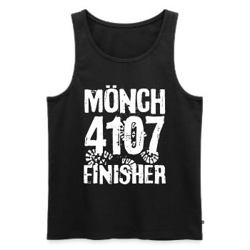 Mönch Berg Finisher Eiger Jungfrau Berner Oberland - Männer Premium Bio Tank Top - Schwarz - Vorne - Michal (187cm)